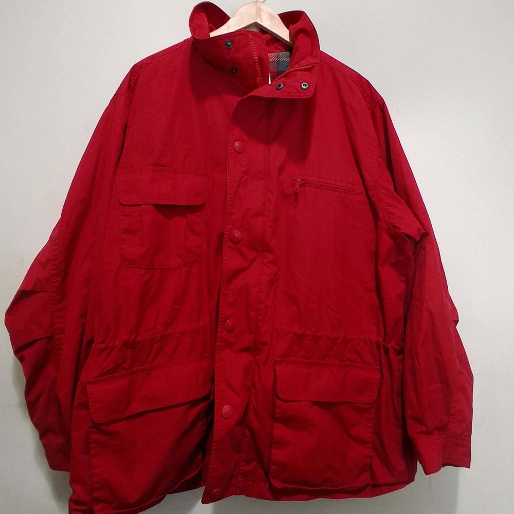Eddie Bauer Mens Red Field Jacket Wool Lined Parka Vintage XL 40035